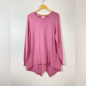 Sundance Pink Women's Crew Neck High Lo Sweater XL